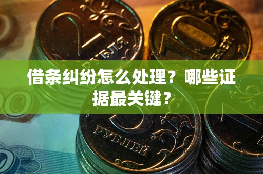 北京借条纠纷怎么处理？哪些证据最关键？