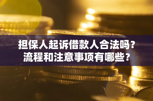 北京担保人起诉借款人合法吗？流程和注意事项有哪些？