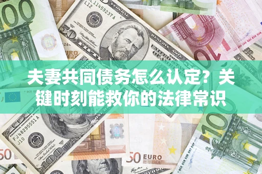 北京夫妻共同债务怎么认定？关键时刻能救你的法律常识